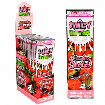 Juicy Hemp Wraps Terp Enhanced 2pk - 25x2pk Display