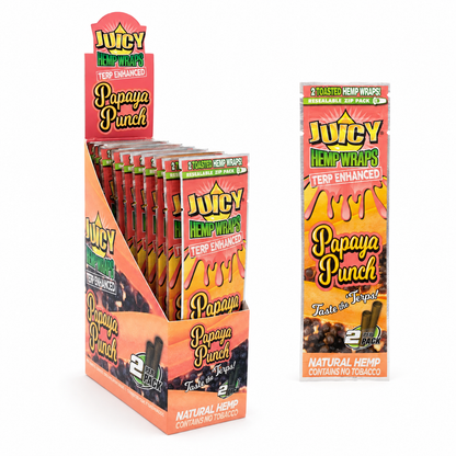 Juicy Hemp Wraps Terp Enhanced 2pk - 25x2pk Display