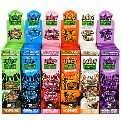 Juicy Hemp Wraps Terp Enhanced 2pk - 25x2pk Display