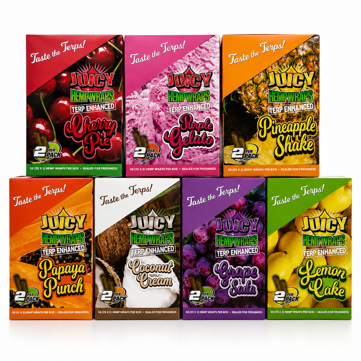 Juicy Hemp Wraps Terp Enhanced 2pk - 25x2pk Display