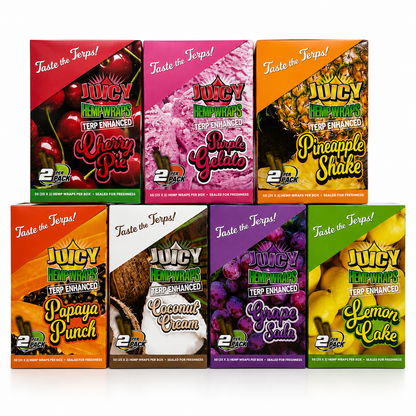 Juicy Hemp Wraps Terp Enhanced 2pk - 25x2pk Display