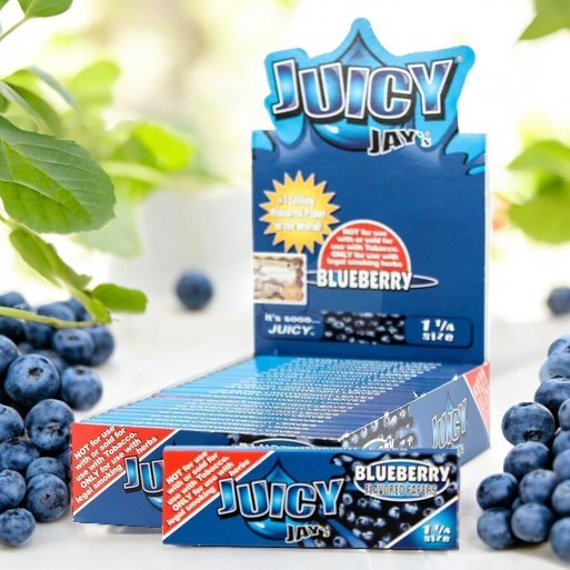 Juicy Jays 1 1/4 Blueberry Flavored Hemp Rolling Papers