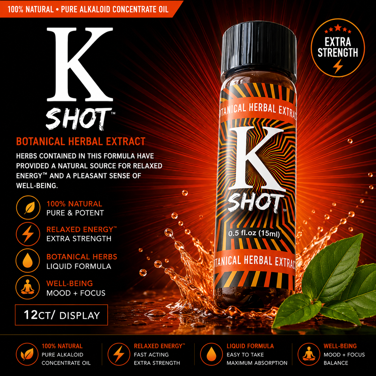 K Shot Liquid 15ml Shot  12ct