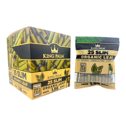 King Palm - 25 Slim Rolls - Bulk Pouch - 1.5g (8 Pack Display)