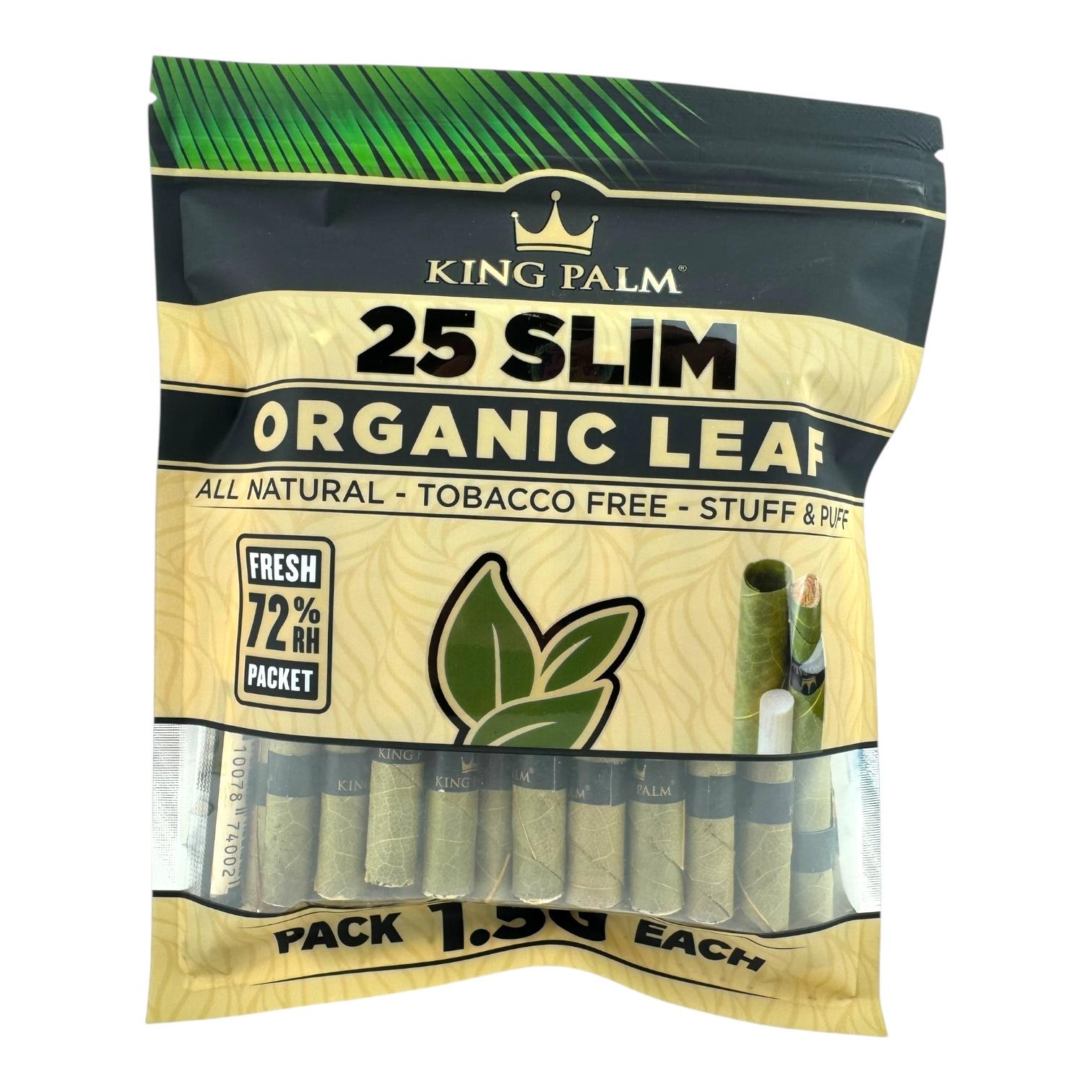 King Palm - 25 Slim Rolls - Bulk Pouch - 1.5g (8 Pack Display)