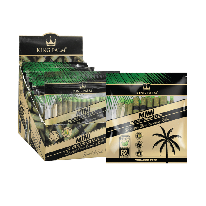 King Palm - Mini Rolls - 1g - 25 per Pouches / 8 Pouch Display
