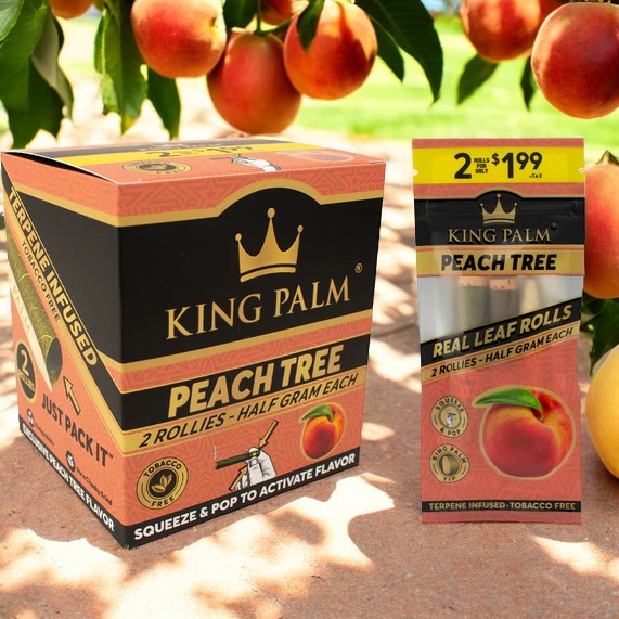 King Palm - Peach Tree - 2 Rollies - .5g - 20pk Display