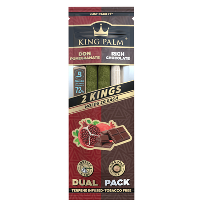 King Palm Dual Pack 2 King Size 2g Rolls (20 Pack Display)