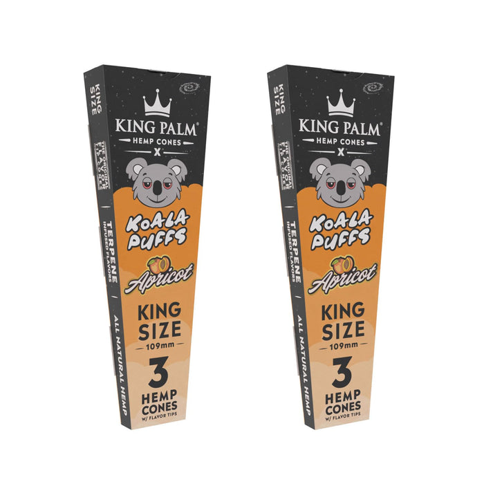 King Palm Hemp Cones King Size (3 cones per pack/30 per Display) - Apricot