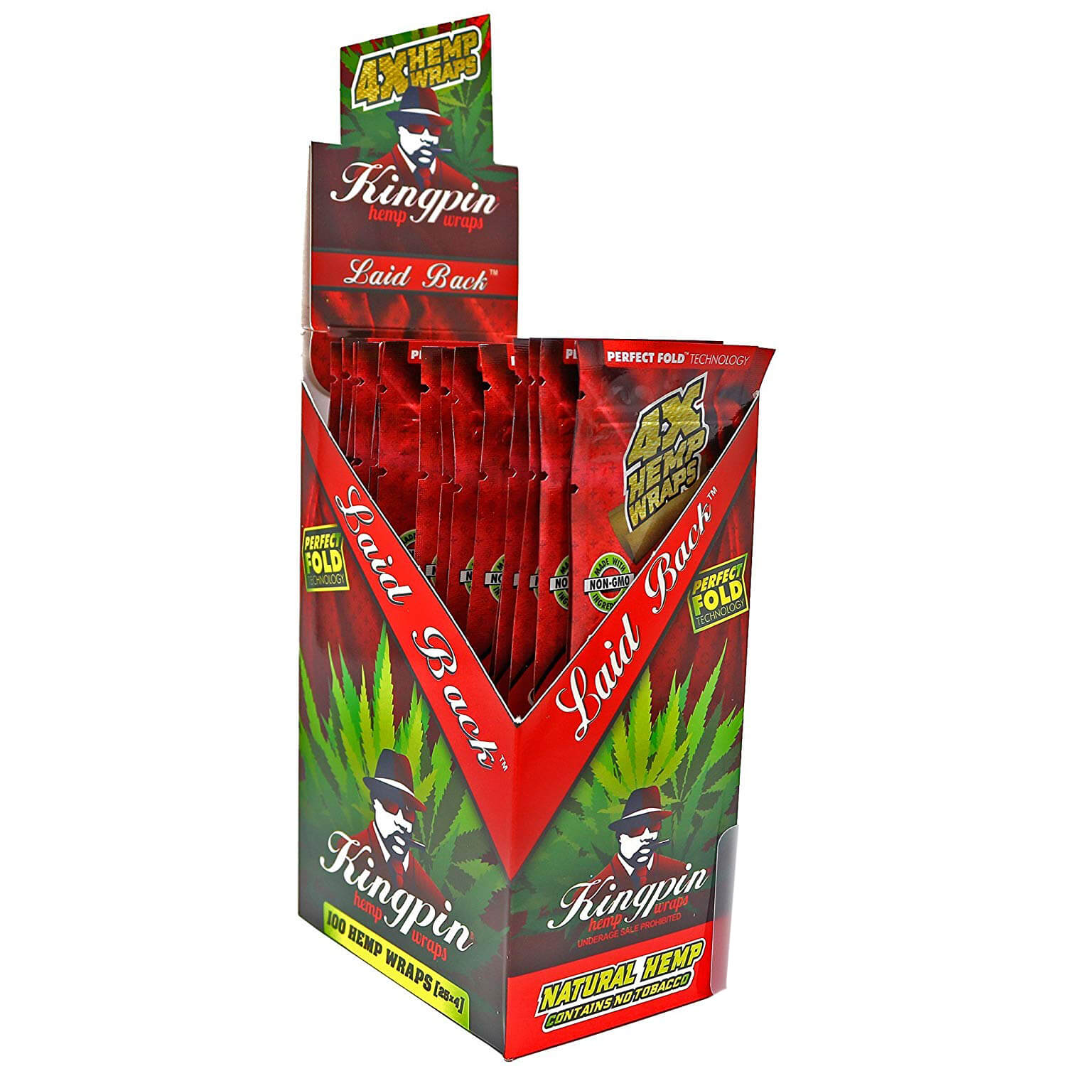 Kingpin Hemp Wrap 4x Laid Back Flavor
