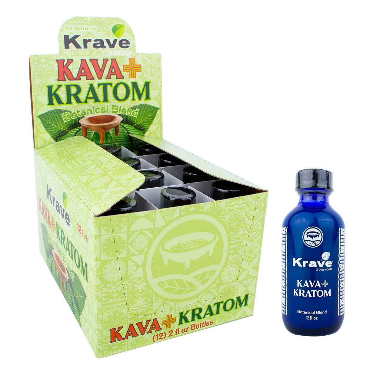 KR Kava +  Liquid Shots - Botanical Blend 2 fl oz (12pcs/Display)