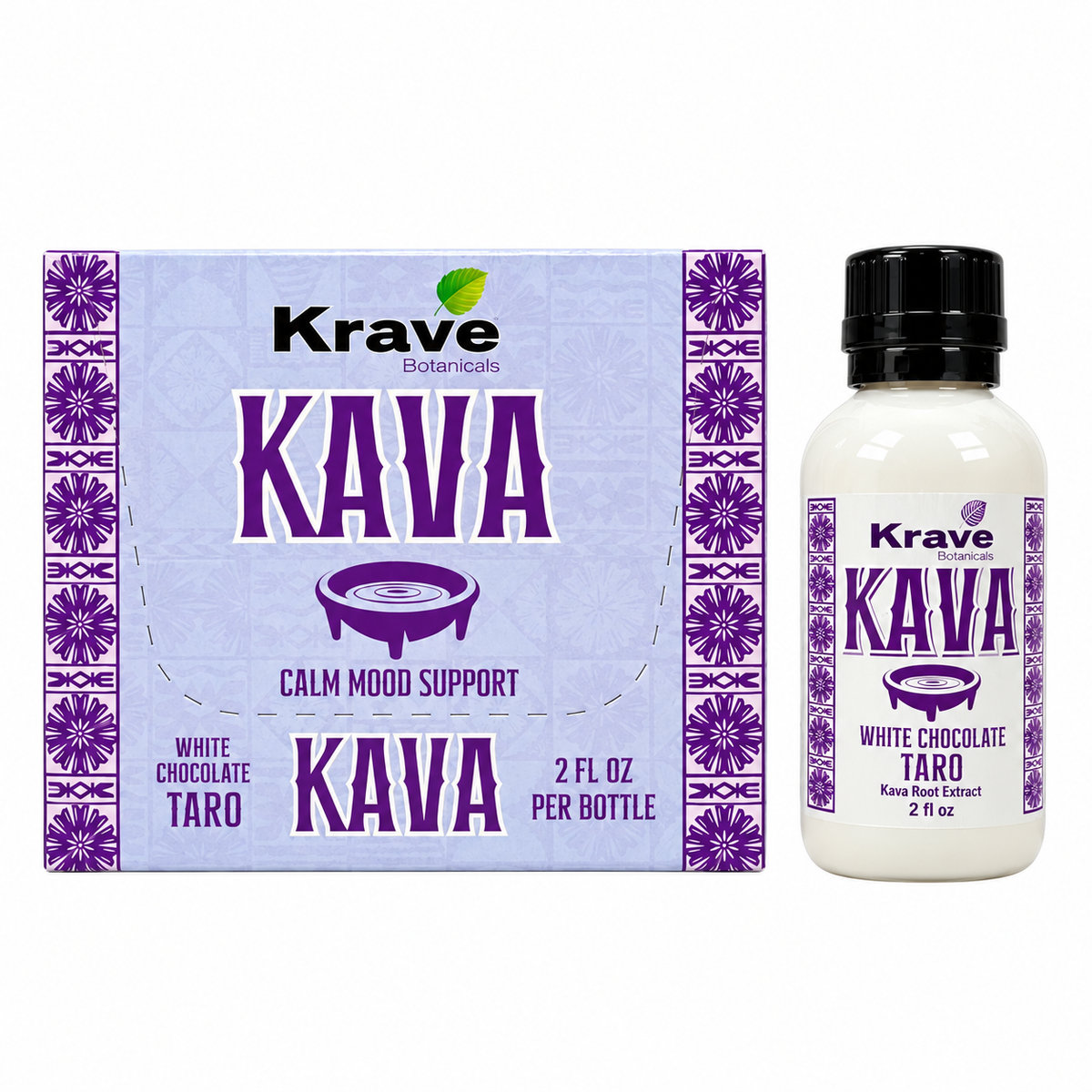 Krave Kava Liquid Shots - Botanical Blend 2 fl oz (12pcs/Display)