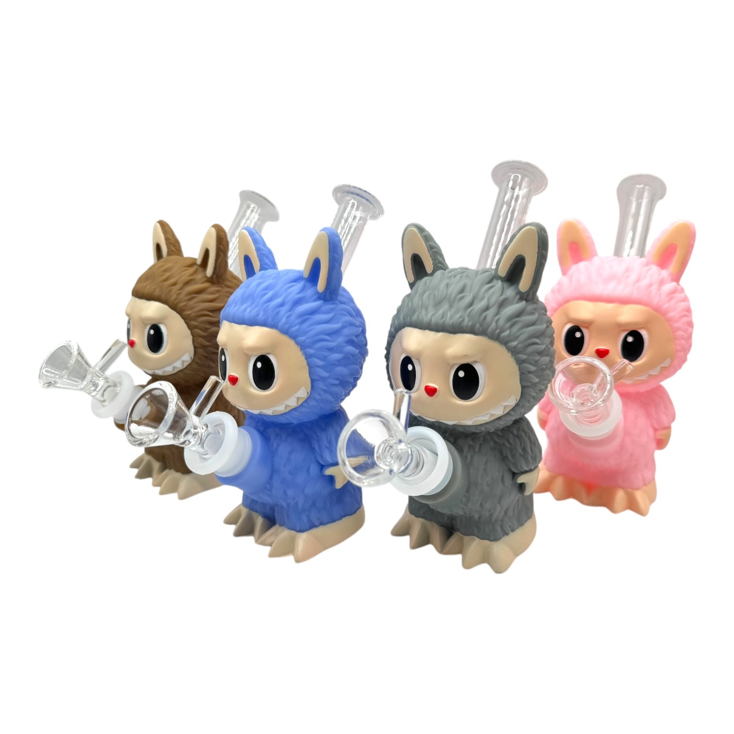 6" Labu Plastic Glass Water Pipe (Assorted Colors)