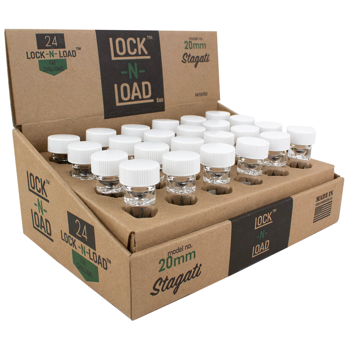 Lock-N-Load Glass Fat Chillum Stagati 20mm (24pcs)