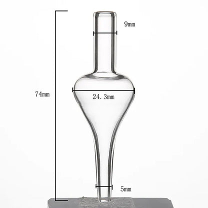 Long Glass Carb Cap for Diamond Knot Loop Banger