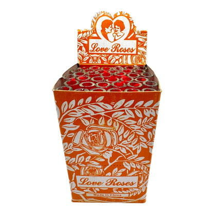Love Roses Thick Glass Tube 36pc Display Box | 24D/Case