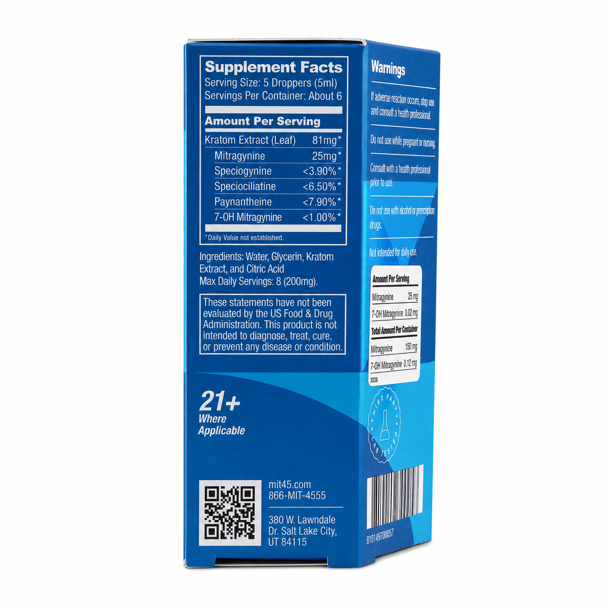 MIT 45 | Kratom Super K Mitragyna Speciosa "Blue Box" (12ct/Display)