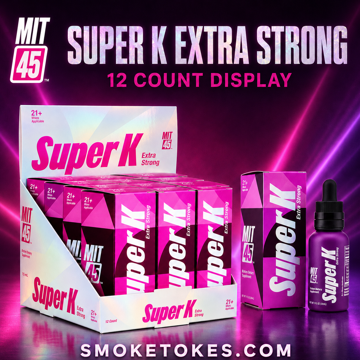 MIT 45 Super K Extra Strong  "Purple Box" (12ct/Display)