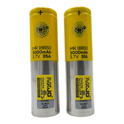 MXJO Type-2 3000mAh 18650 Battery (Pack of 2)