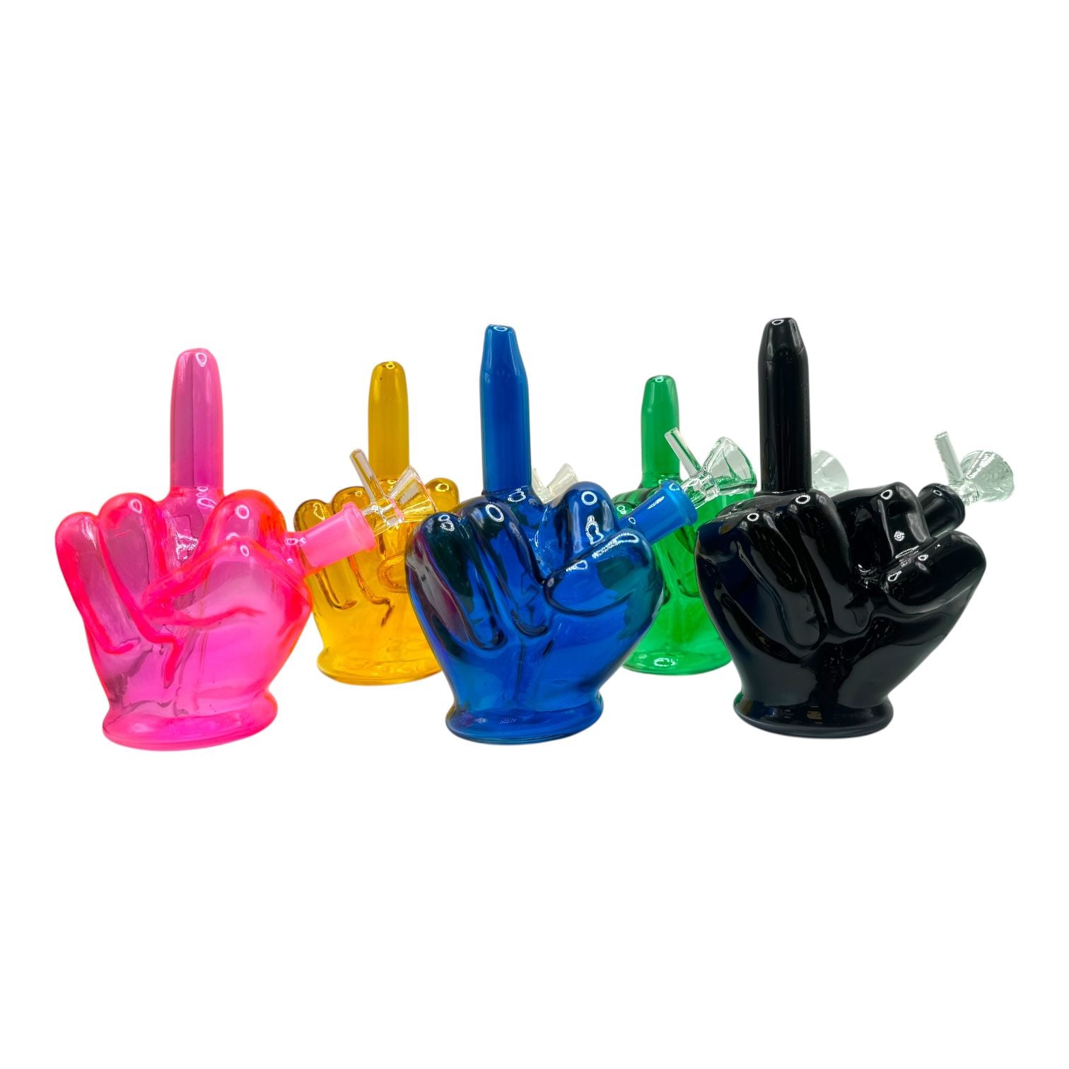Middle Finger Glass Water Pipe