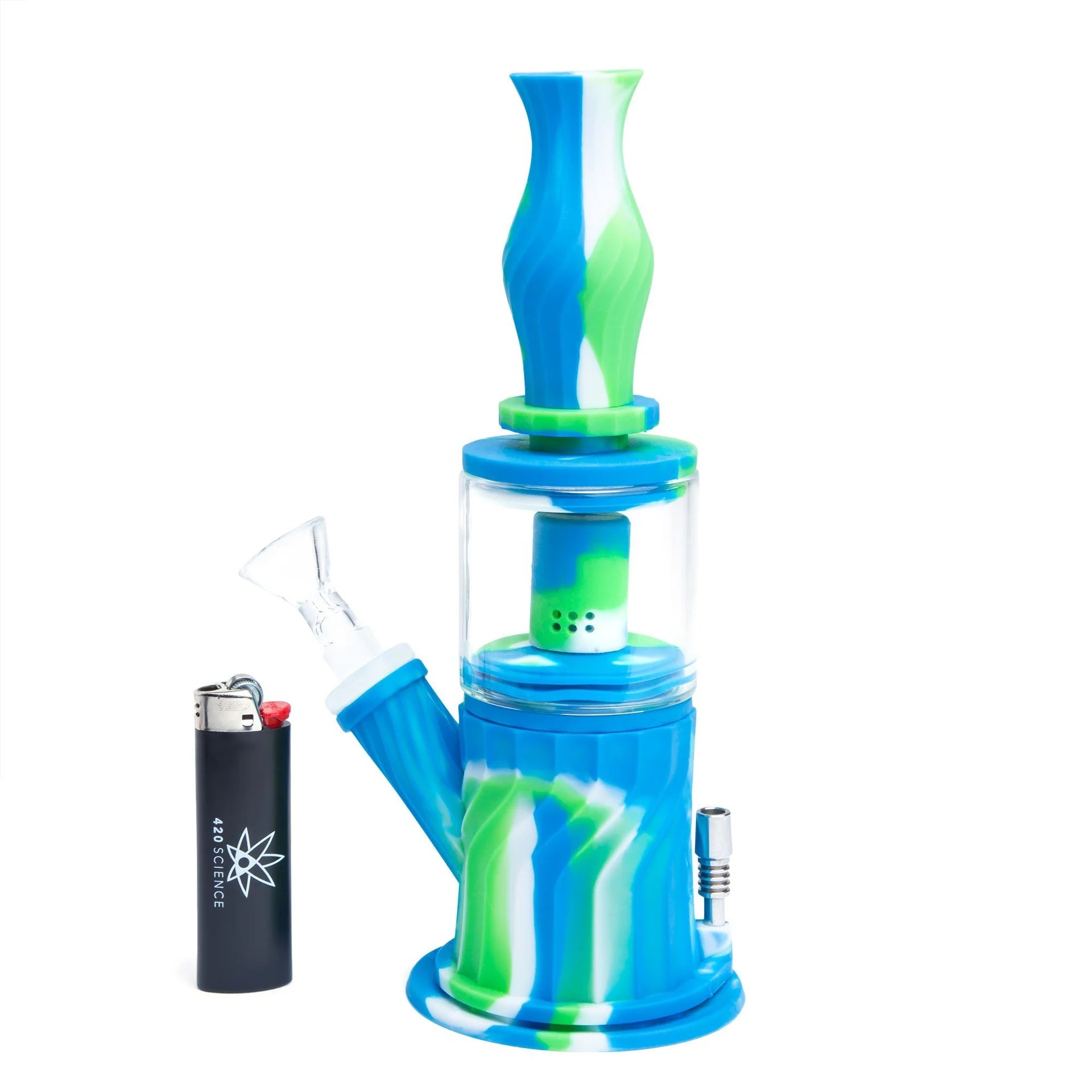 9.5" Cylinder Nectar Collector Silicone Water Pipe