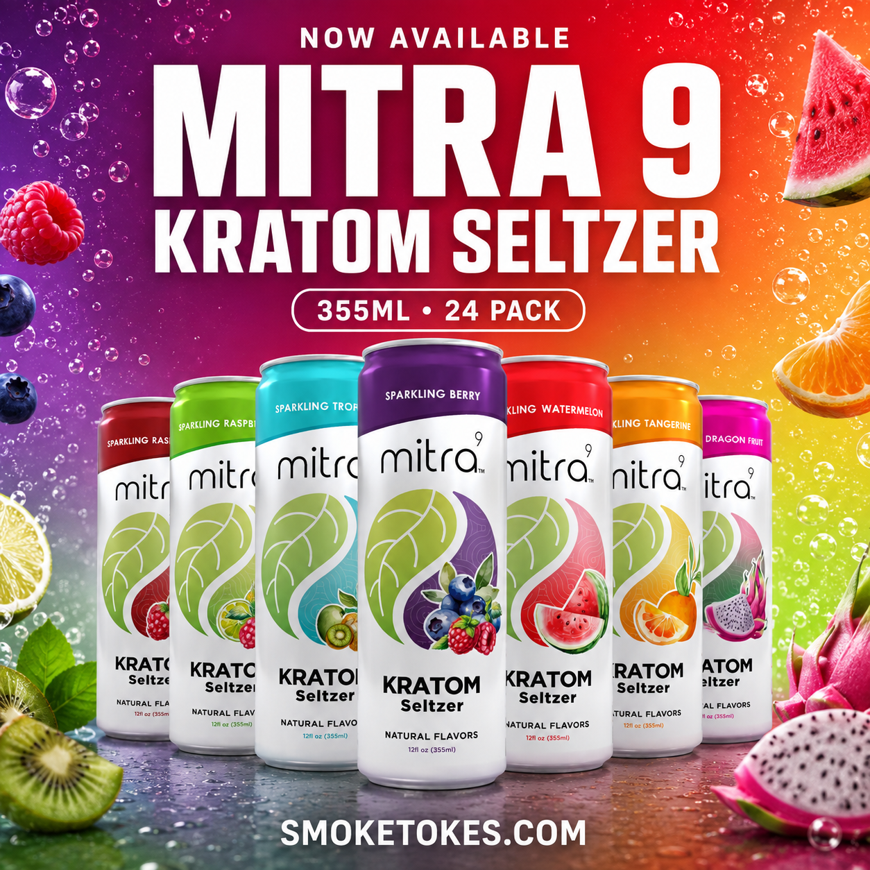 Mitra 9 Seltzer 355ml 24 Pack