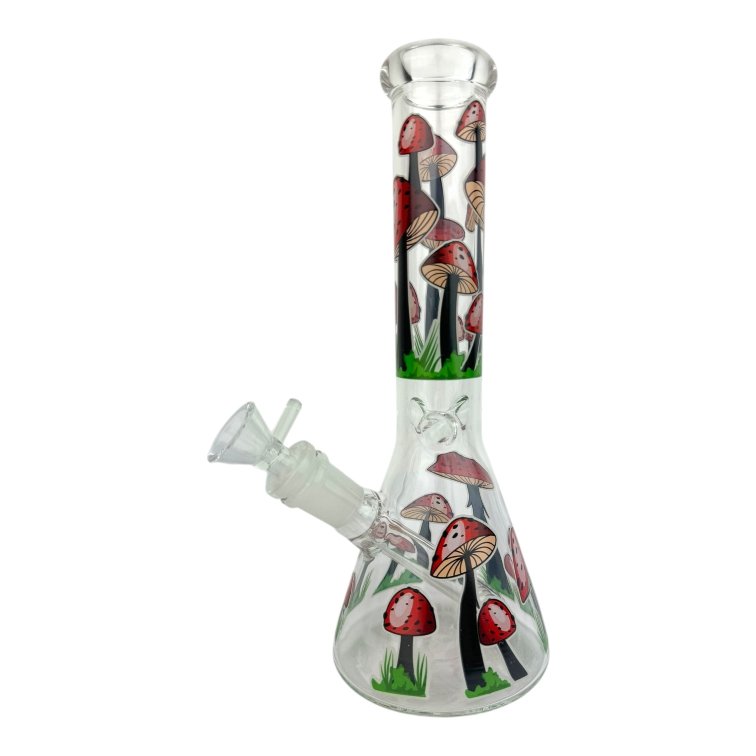 Mushroom-themed glass water pipe