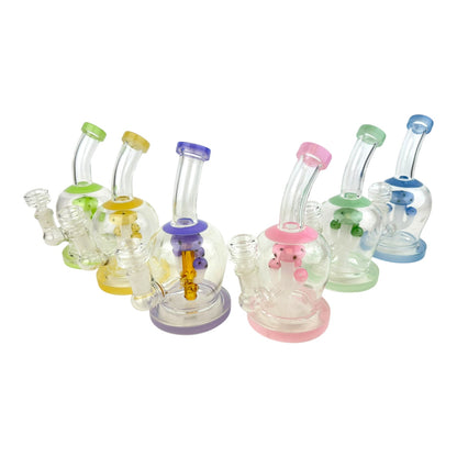Mushroom Bent Neck Glass Water Pipe