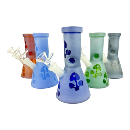 Mushroom Pattern Glass Beaker