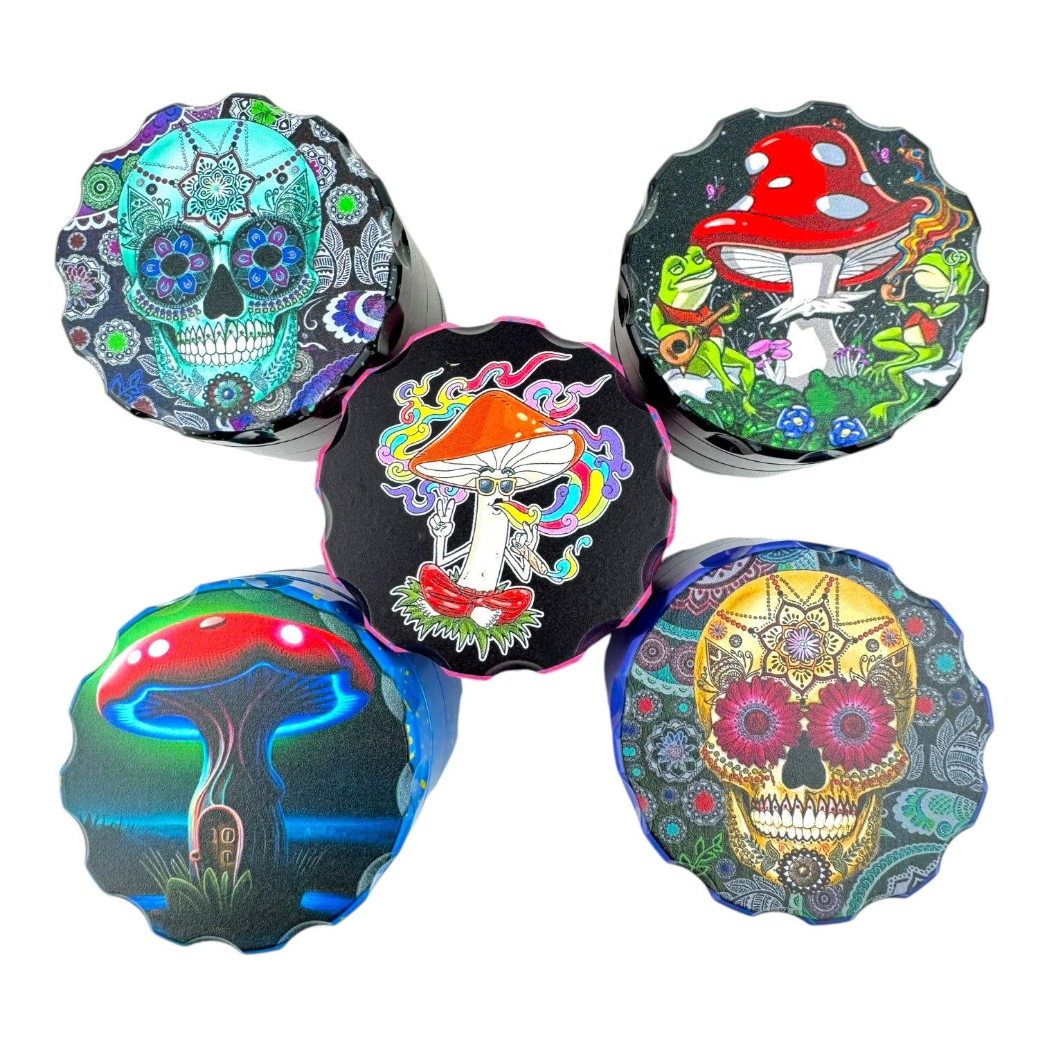 Mushroom & Skull Herb Grinder