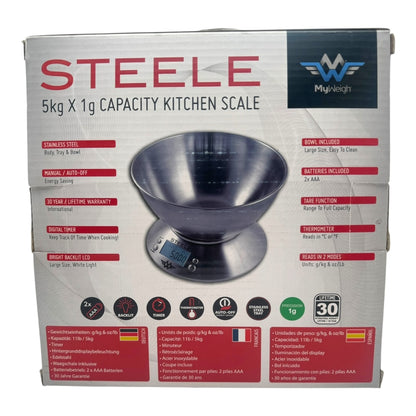 MyWeigh Steele Digital Kitchen Scale (5kg x 1g)
