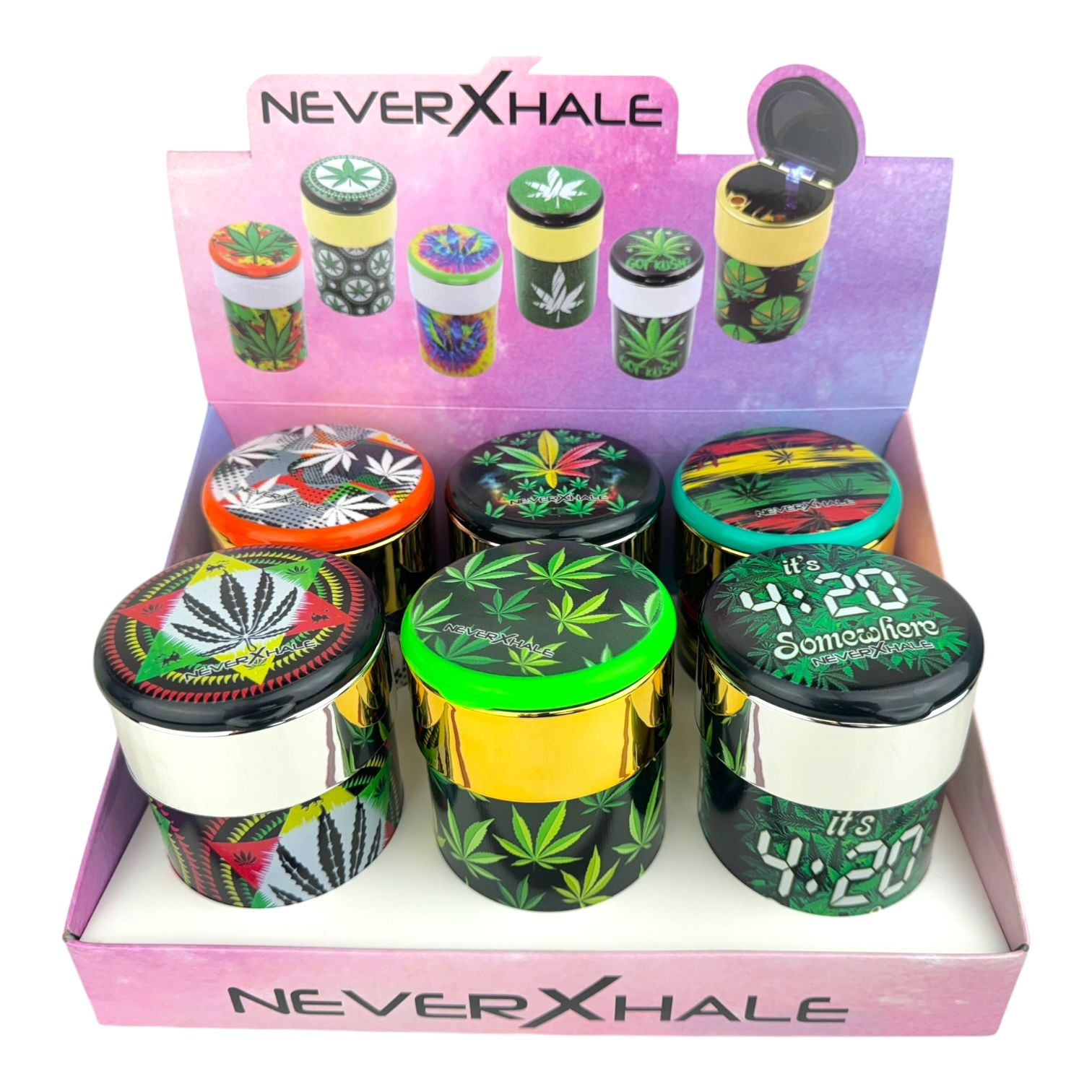 Never X Hale Glow in the Dark Car Ashtray  6pc Display