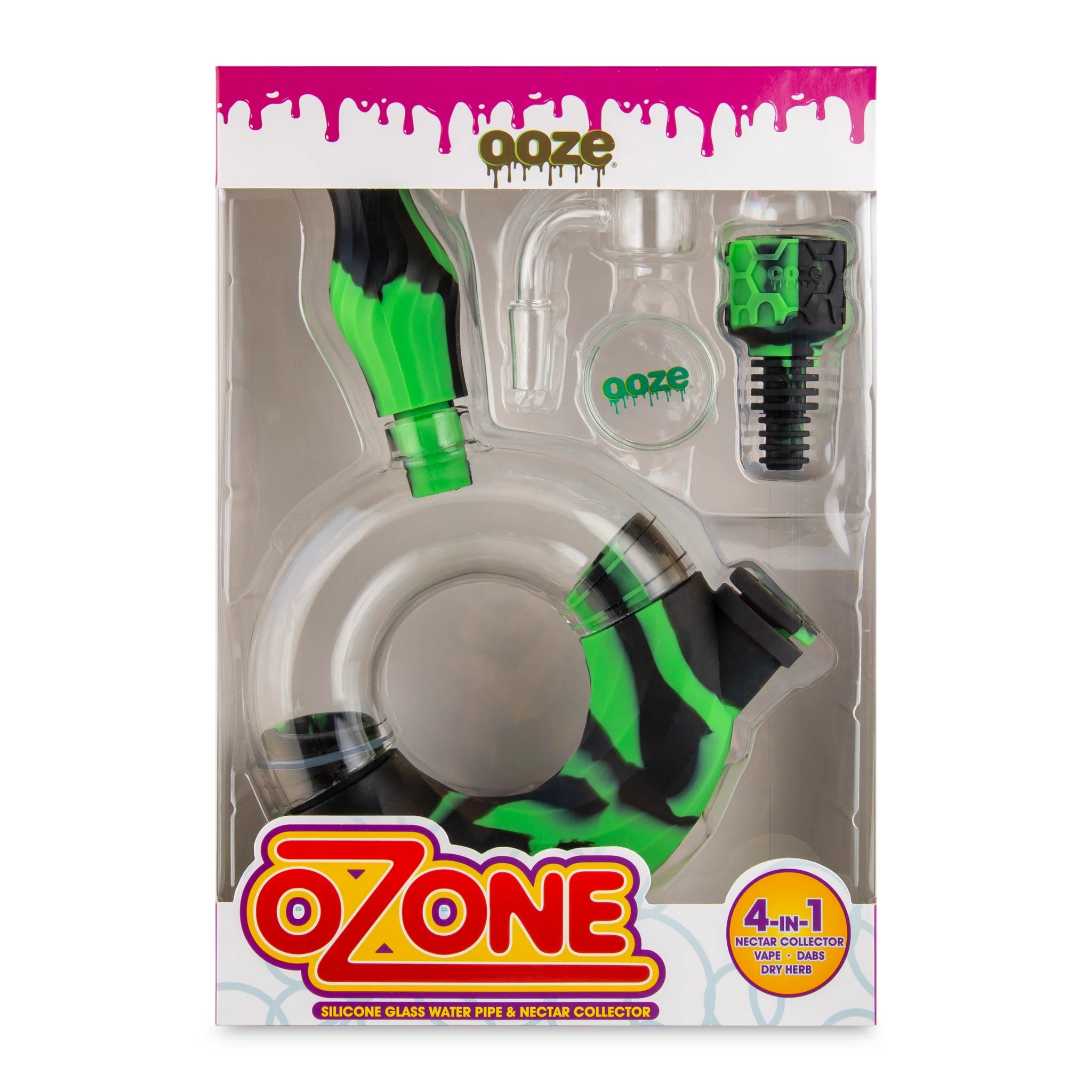 Ooze OZone Silicone Glass Water Pipe & Nectar Collector