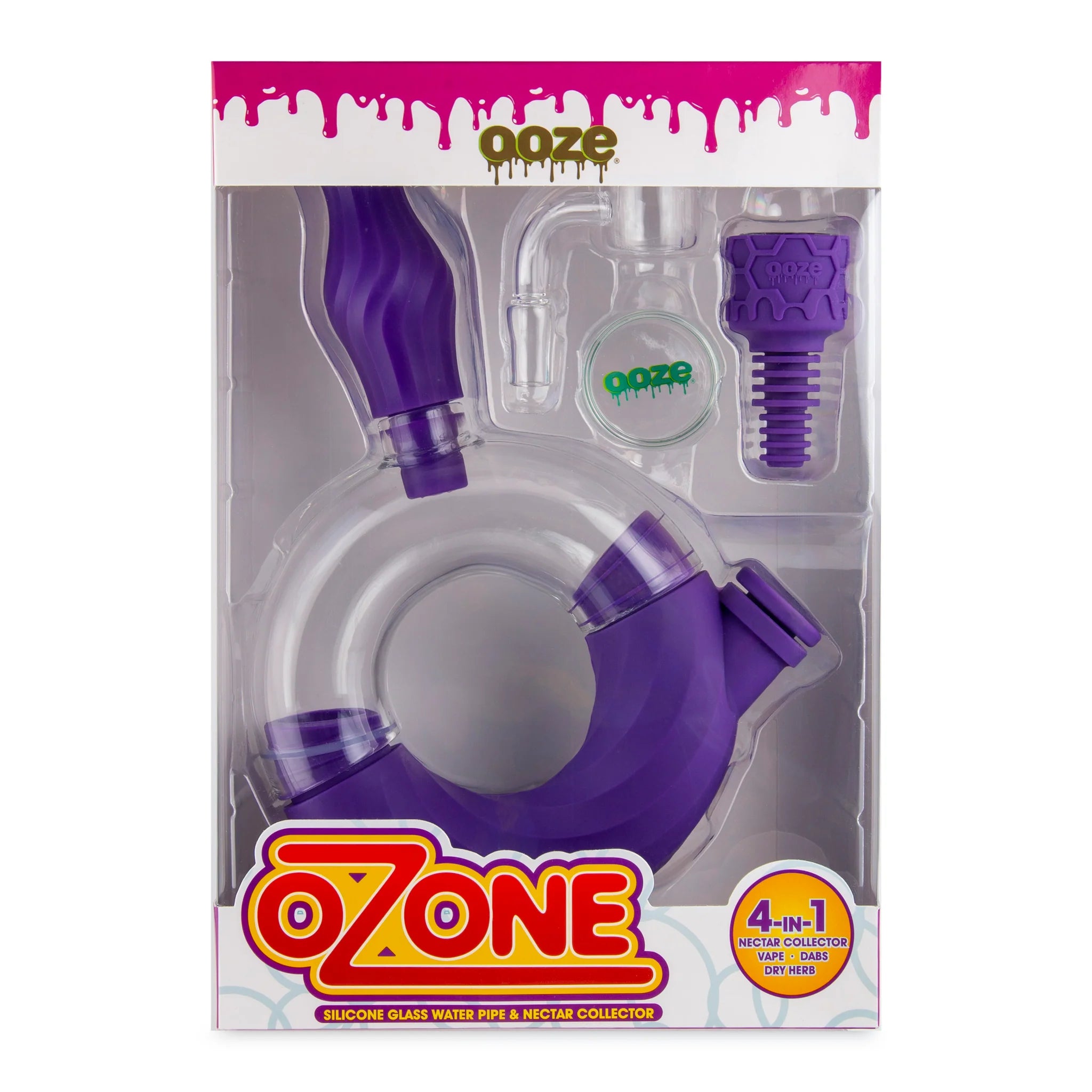 Ooze OZone Silicone Glass Water Pipe & Nectar Collector