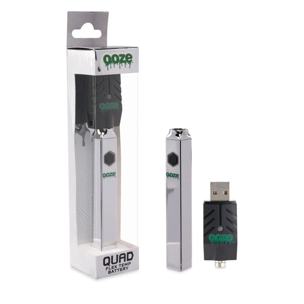Ooze Quad Flex 510 Thread 500 Mah Square Vape Pen Battery