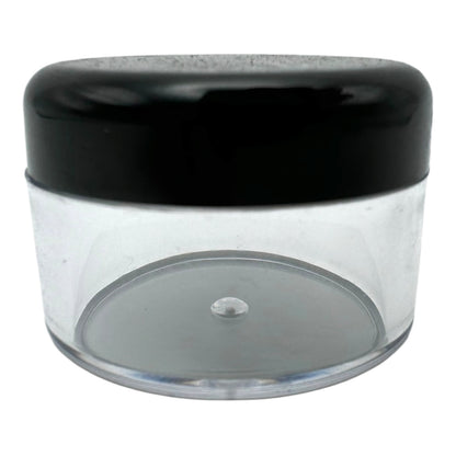 15ml Clear Plastic Jar with Black Cap