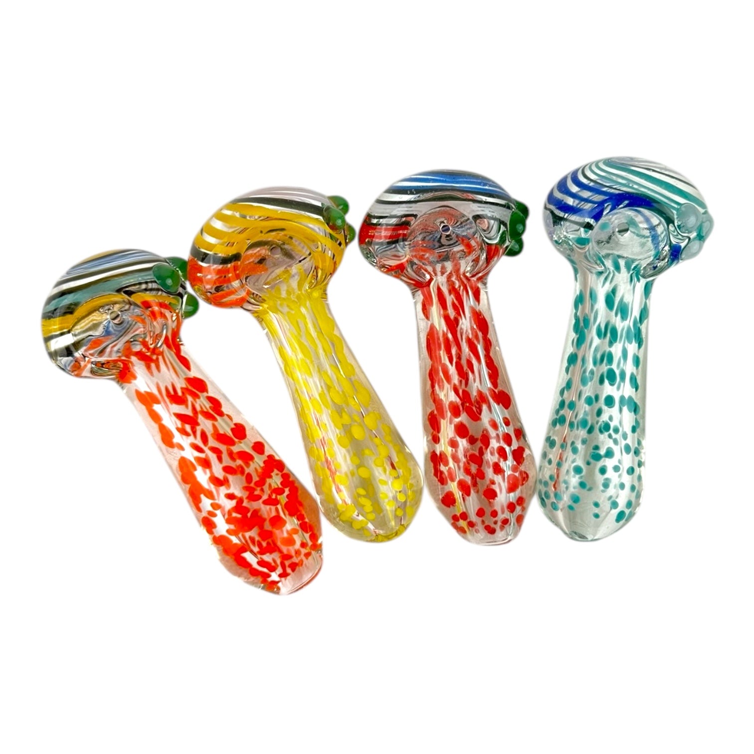 4" Glass Hand Pipe - Assorted Colors 