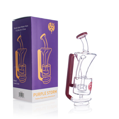 Lollipop Purple Storm Series I Puffco Peak  Peak Recycler Glass Attachement I Asst Colors