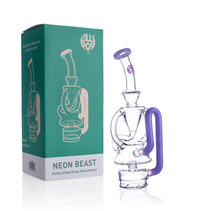 Lollipop Neon Blast Series I Puffco Peak  Recycler Glass Attachement I Asst Colors