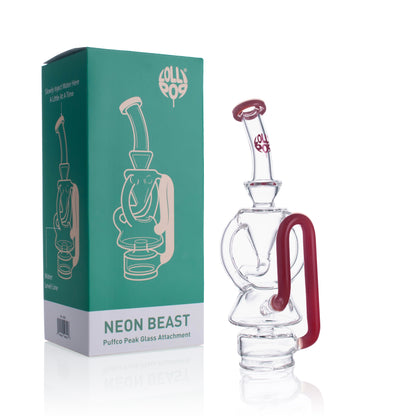 Lollipop Neon Blast Series I Puffco Peak  Recycler Glass Attachement I Asst Colors