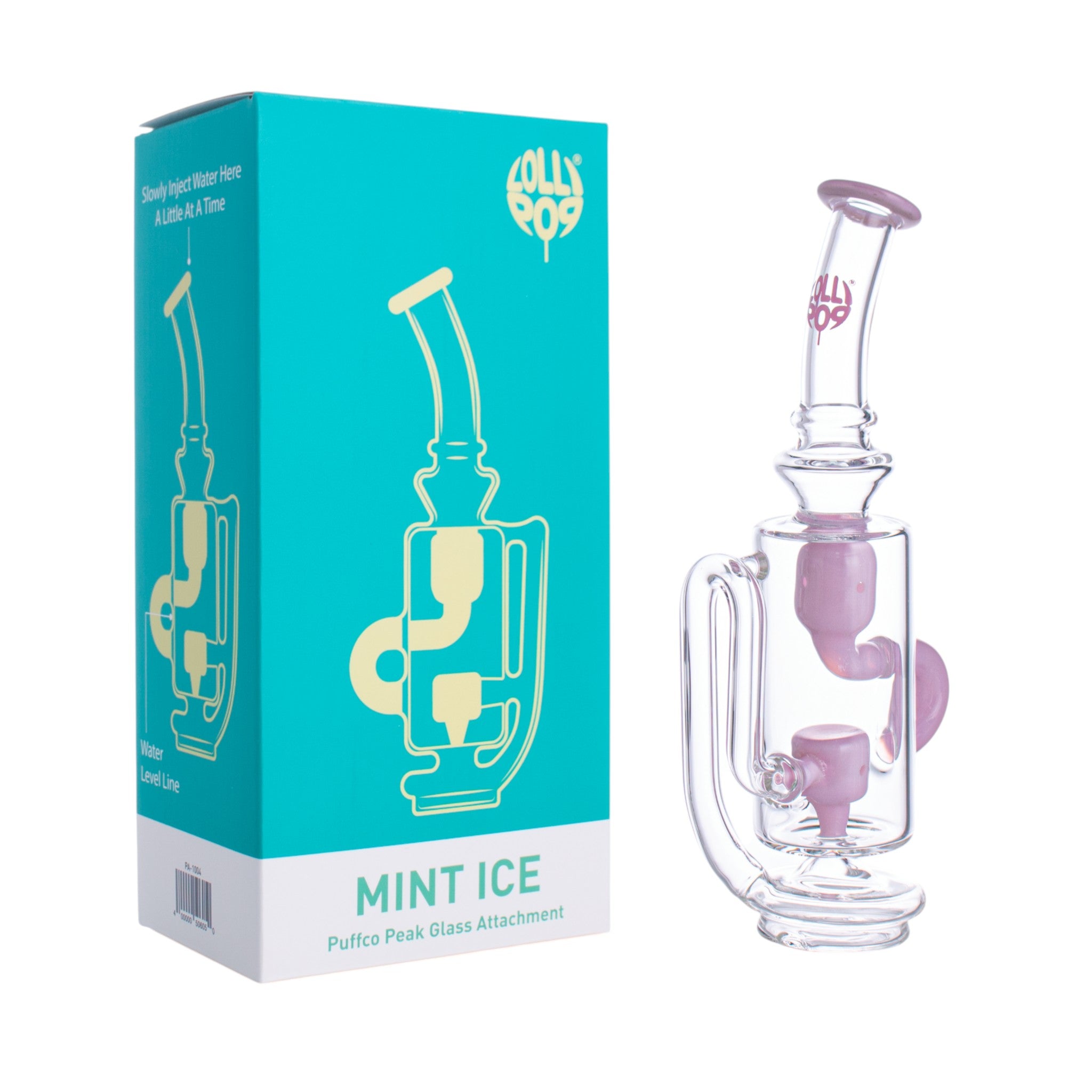 Lollipop Mint Ice Series I Puffco Peak Recycler Glass Attachement I Asst Colors