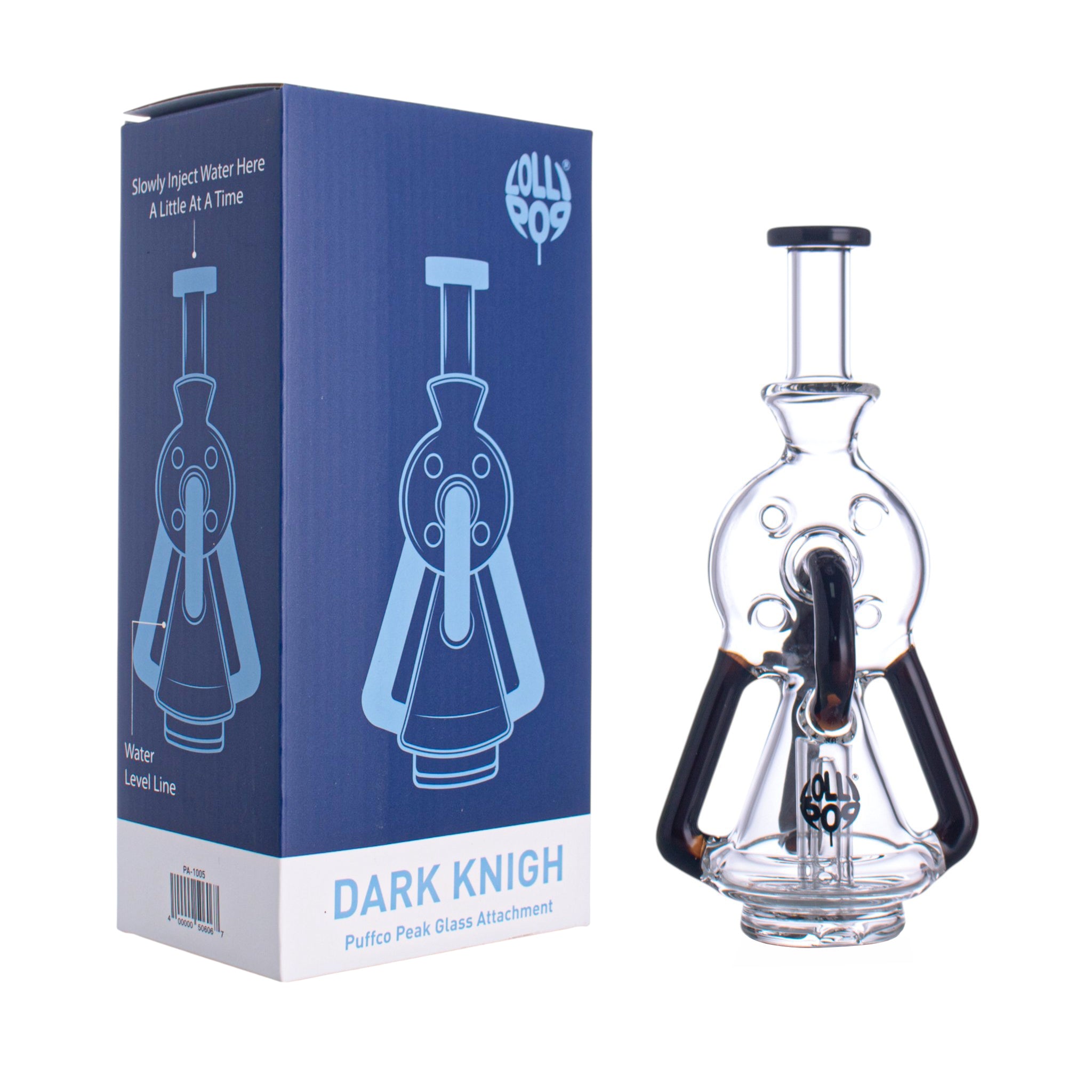 Lollipop Dark Knigh Series I Puffco Peak  Recycler Glass Attachement I Asst Colors