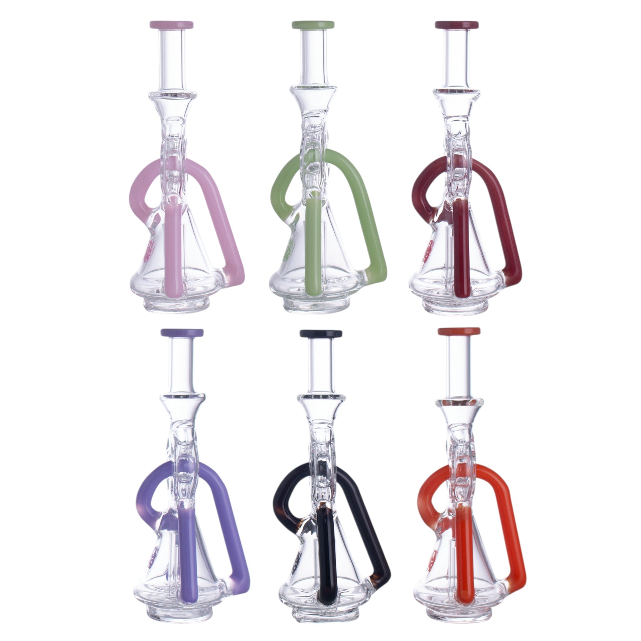 Lollipop Dark Knigh Series I Puffco Peak  Recycler Glass Attachement I Asst Colors