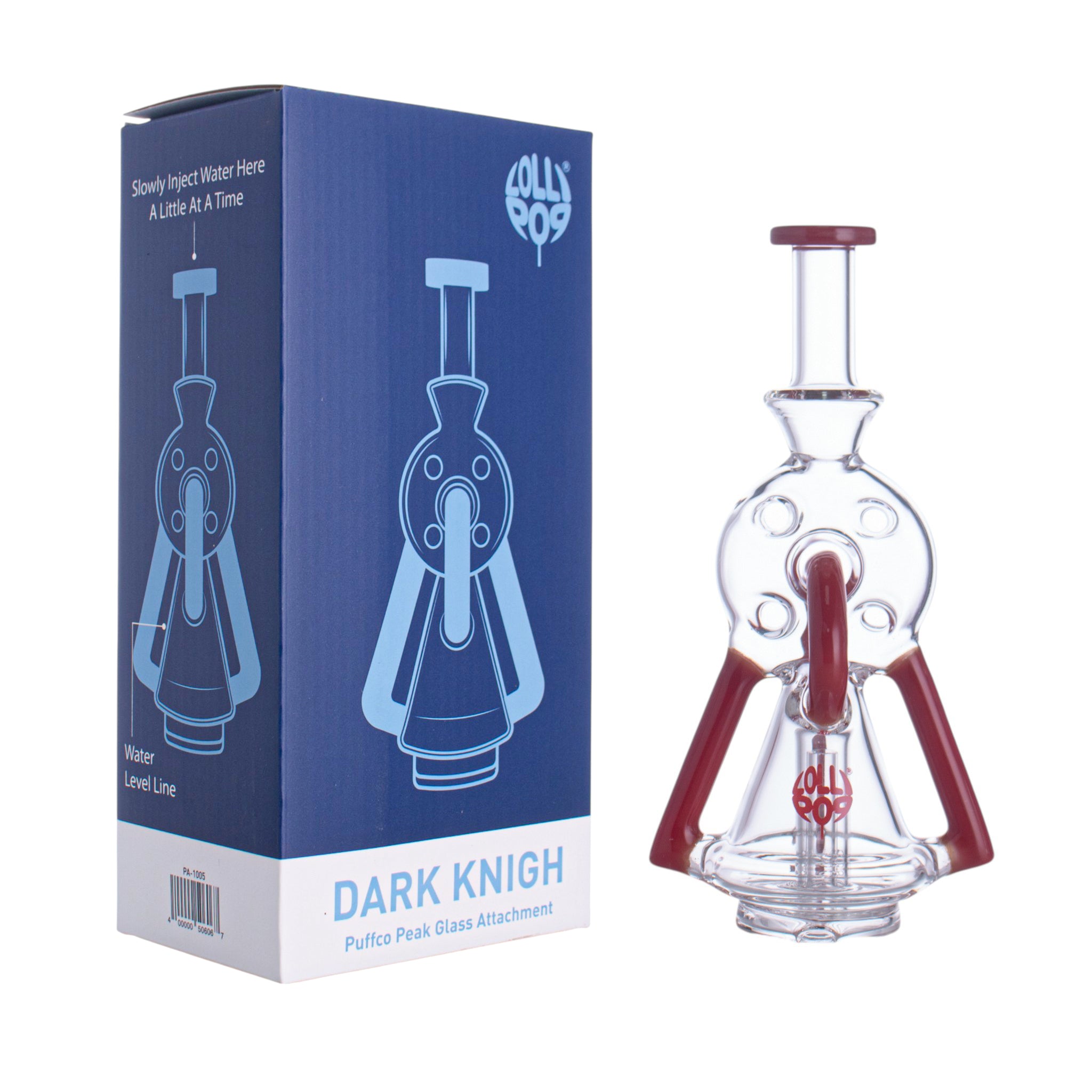 Lollipop Dark Knigh Series I Puffco Peak  Recycler Glass Attachement I Asst Colors