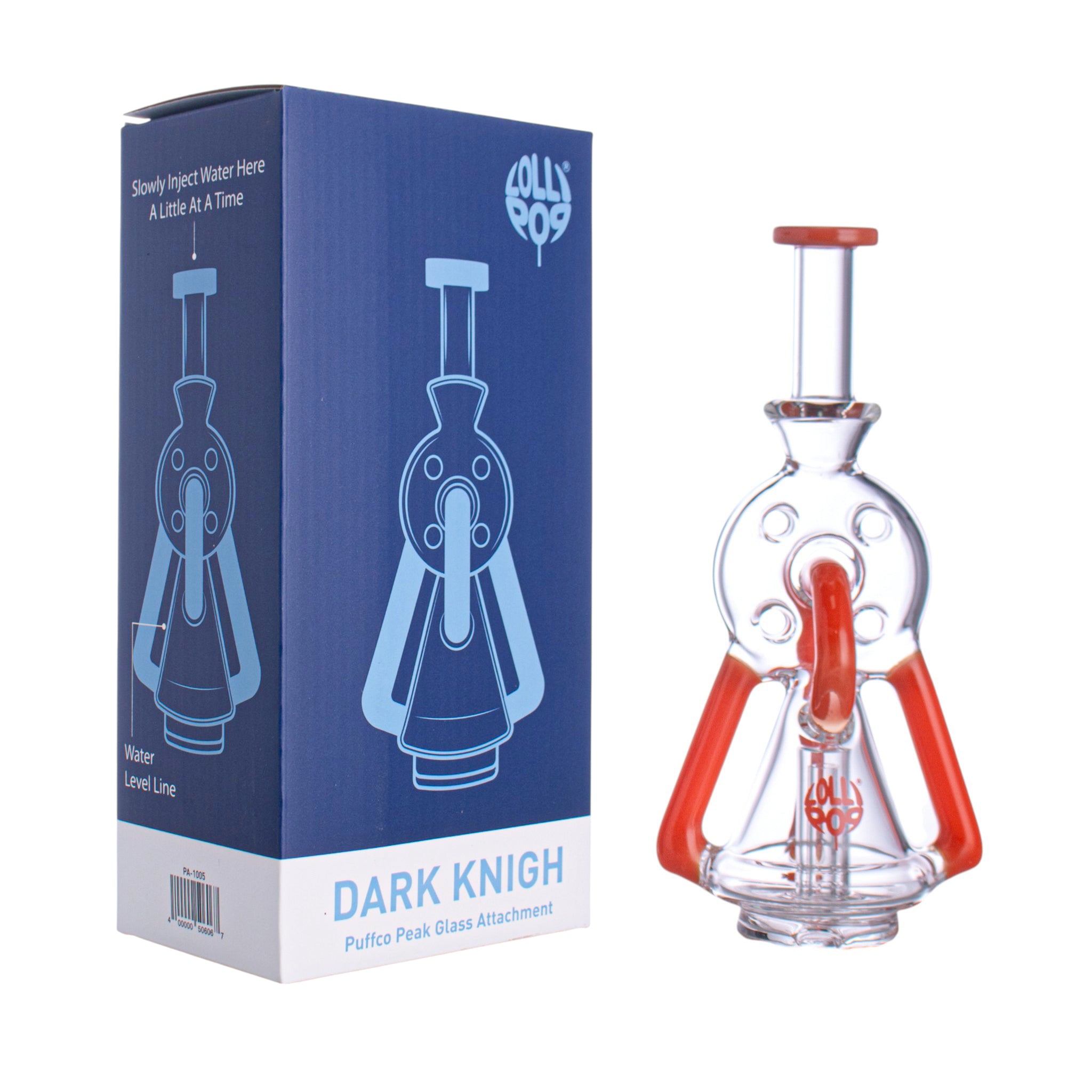 Lollipop Dark Knigh Series I Puffco Peak  Recycler Glass Attachement I Asst Colors