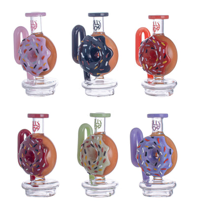 Lollipop Red Dragon Series I Puffco Peak Recycler Glass Attachement I Asst Colors