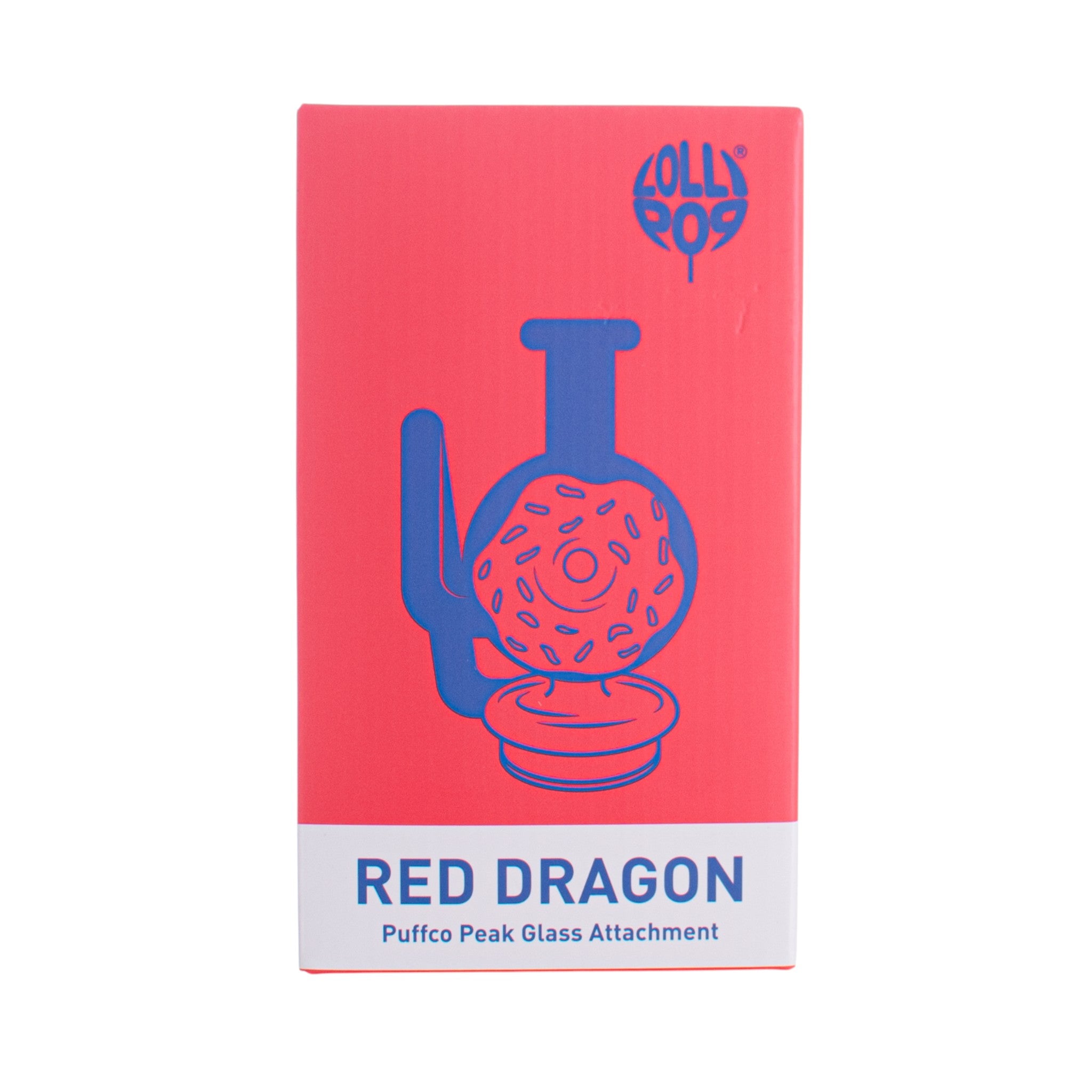 Lollipop Red Dragon Series I Puffco Peak Recycler Glass Attachement I Asst Colors