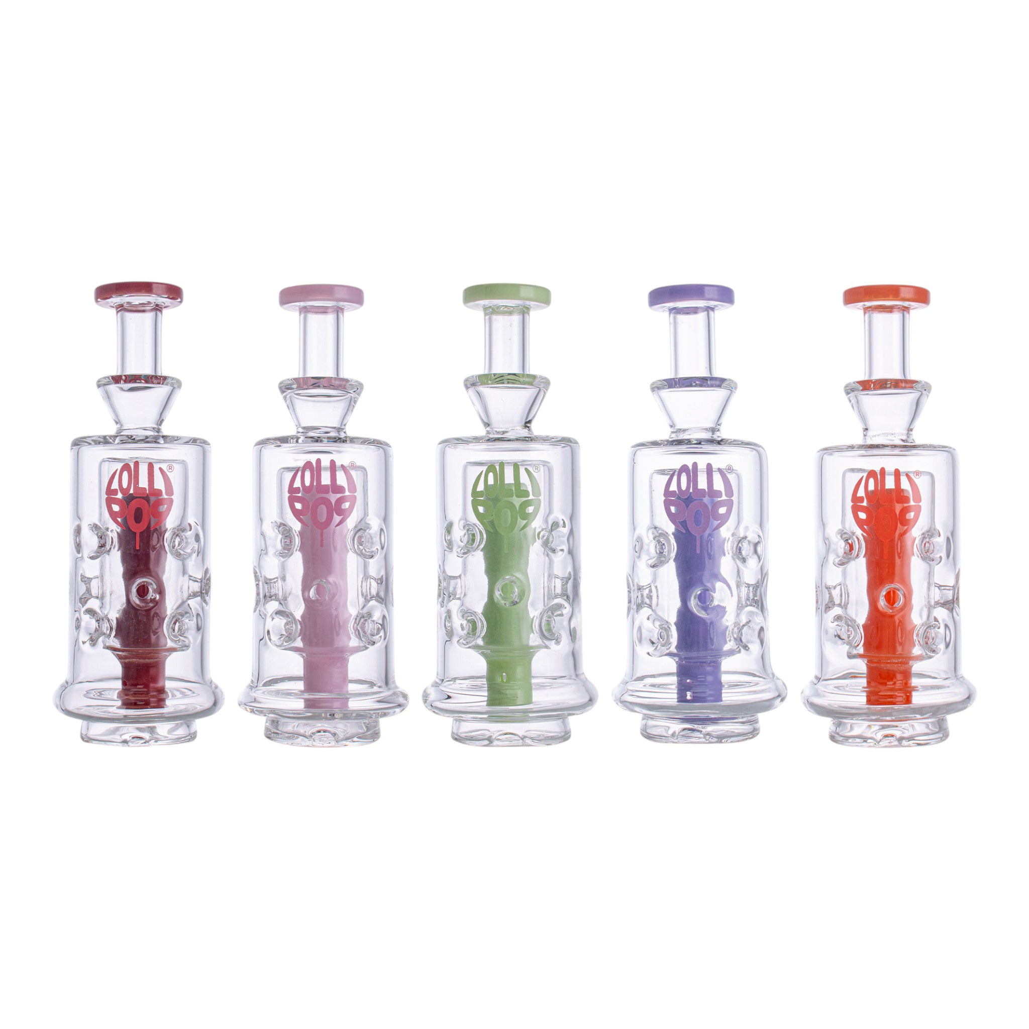 Lollipop Toxic Green Series I Puffco Peak Recycler Glass Attachement I Asst Colors