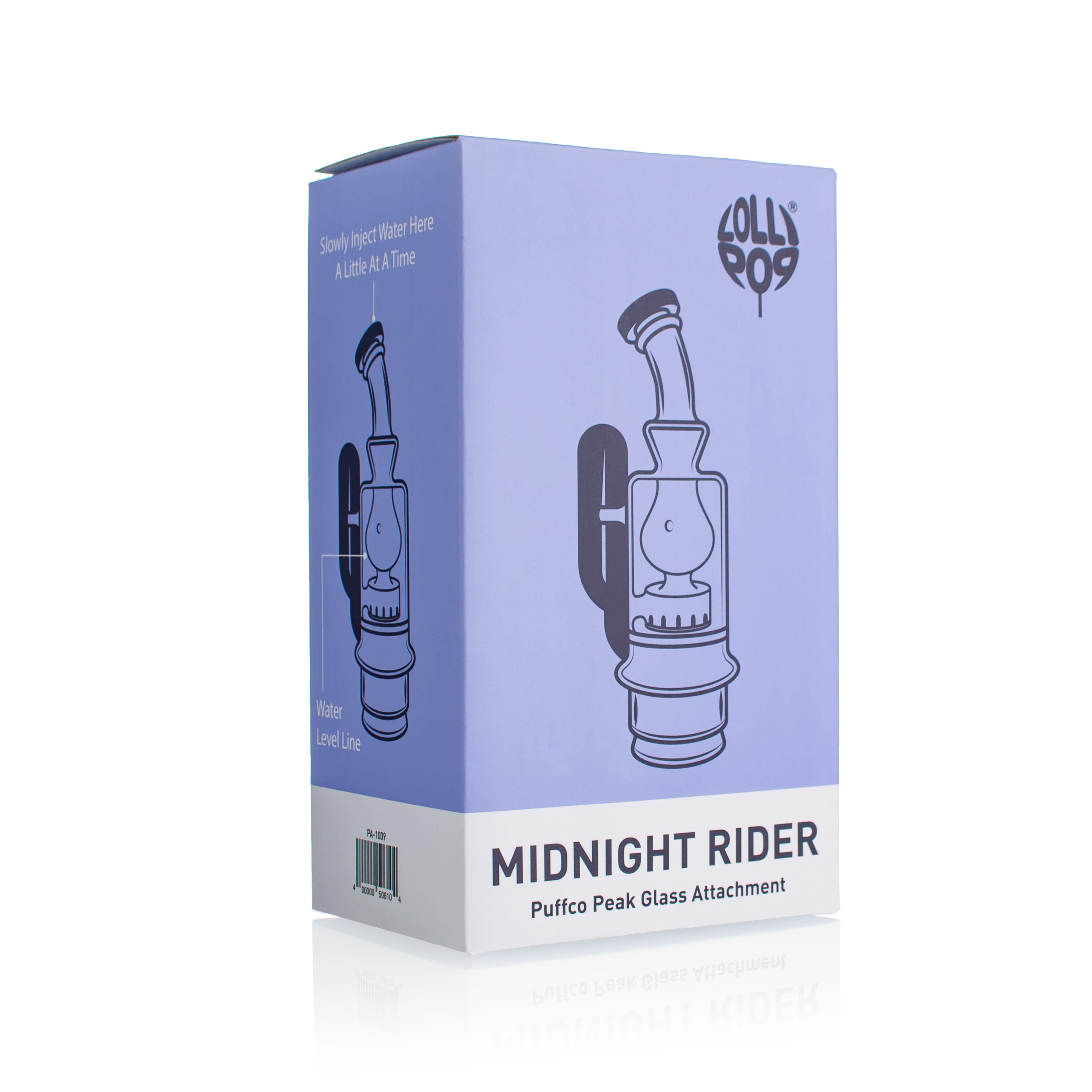 Lollipop Midnight Rider Series I Puffco Peak Recycler Glass Attachement I Asst Colors