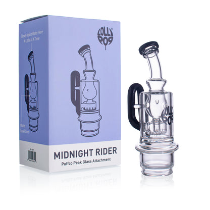 Lollipop Midnight Rider Series I Puffco Peak Recycler Glass Attachement I Asst Colors